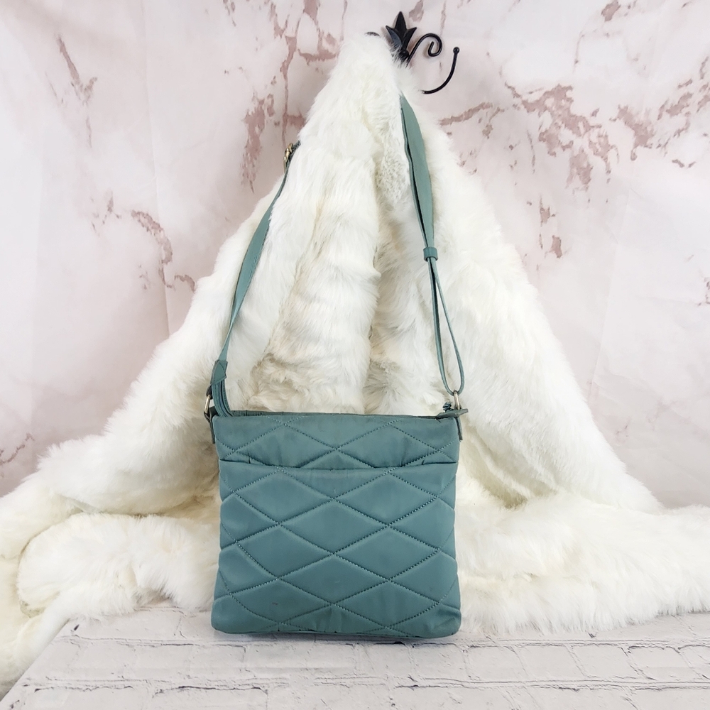 Charleston Medium Zip-Top Crossbody in Lake Color - Picture 3 of 7